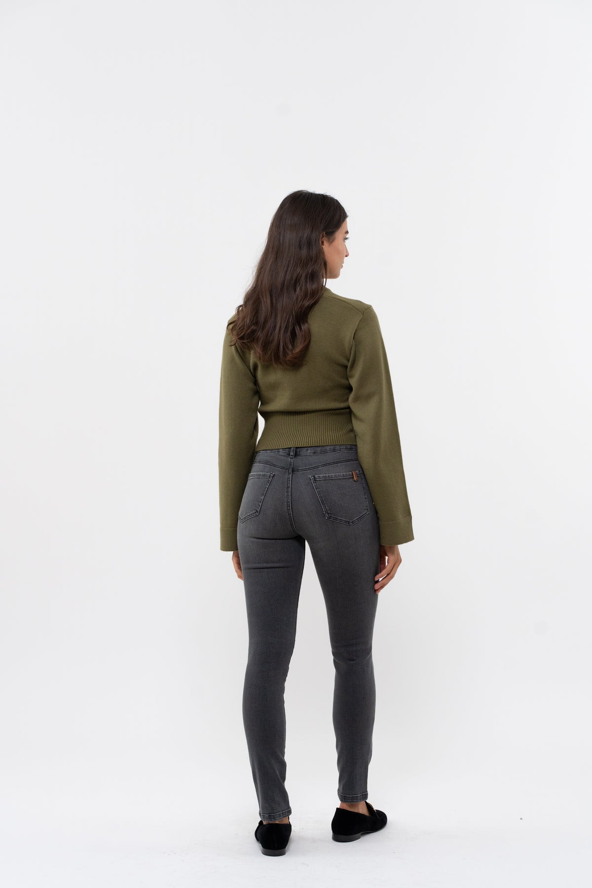 Pantalon Slim Bamboo Denim - Gris Clair - Femme