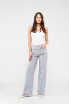Pantalon Flare Scille Canvas - Gris - Femme
