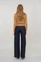 Pantaloni a zampa Scille in denim - Blu scuro - Donna