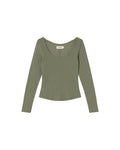 Top green hemp Nadia sostenible silueta - 1