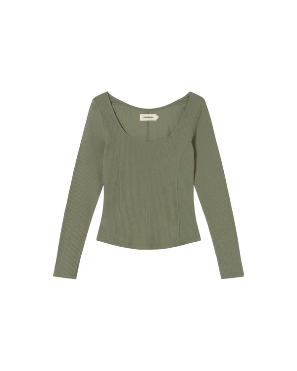 Top green hemp Nadia sostenible silueta - 1