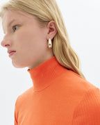 Hållbar orange polotröja i hampa Aine - 3