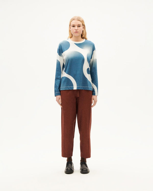 T-shirt Emily blu spray sostenibile-2