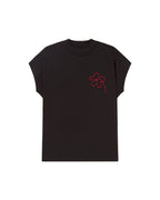 Camiseta bordada a mano flower Volta sostenible silueta - 1