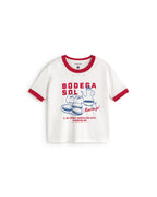 Camiseta contrast red bodega sol Zowie R sostenible silueta - 1