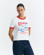 Camiseta contrast rojo bodega sol Zowie R sostenible - 2