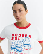 Camiseta contrast rojo bodega sol Zowie R sostenible - 3
