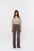 Pantalón Flare Scille Smooth - Taupe - Mujer