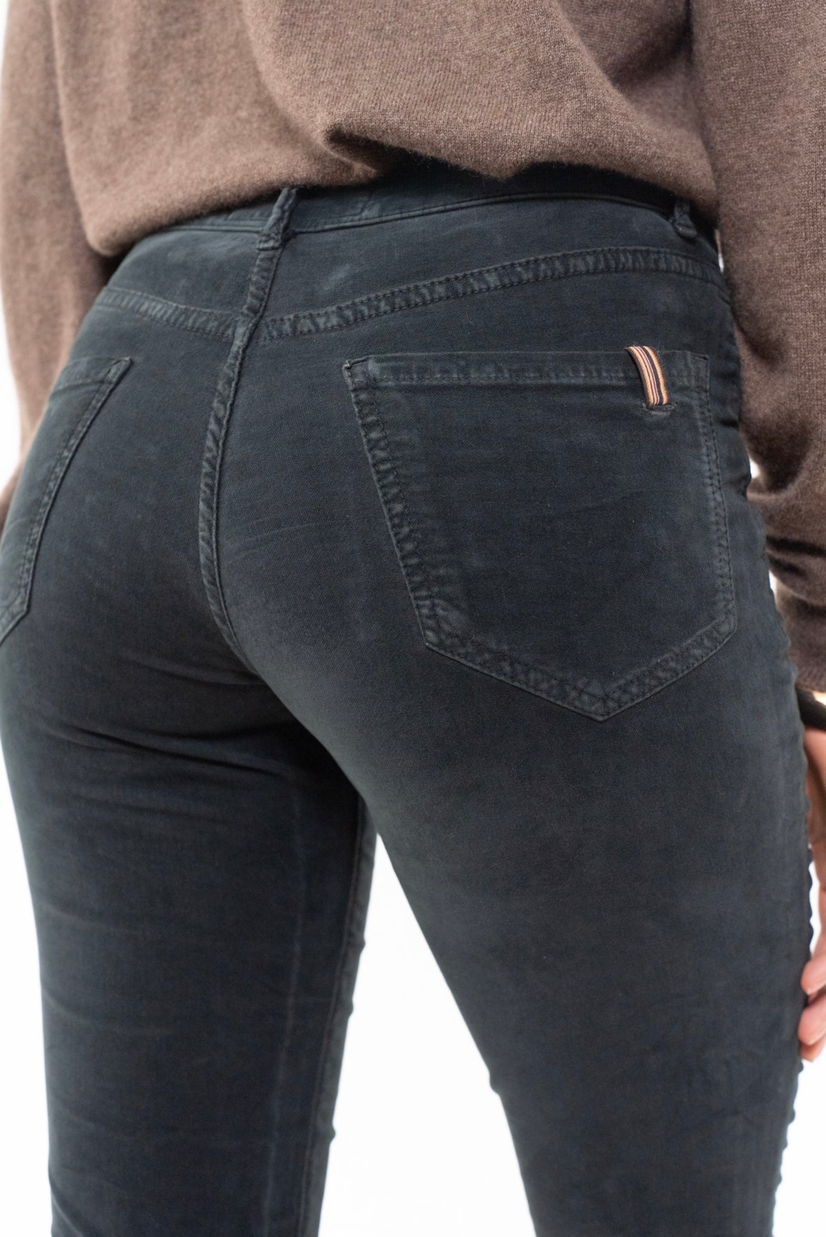 Gerade Hose Nerium Velvet - Dunkelgrün - Damen