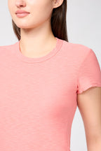 Sheer Flammé Round-Neck T-Shirt - Flamant Rose - Women