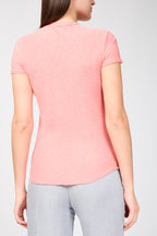 Sheer Flammé Round-Neck T-Shirt - Flamant Rose - Women