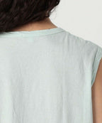 James Perse - Crepe Jsy Muscle Tank Top - Ocean Spray - Women's