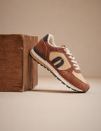 Adrien Low Sneakers - Brown Ecru Navy