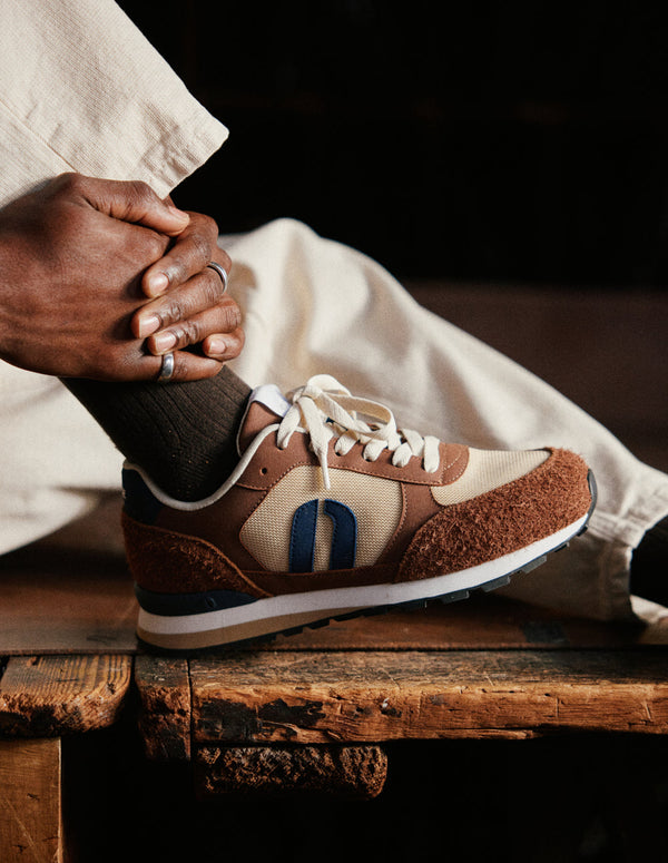 Baskets Basses Adrien - Marron Écru Marine - Homme