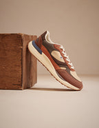 Baskets Basses Anael - Marron Kaki Écru - Homme