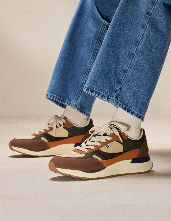 Anael Low-Top Trainers - Brown Khaki Ecru - Men