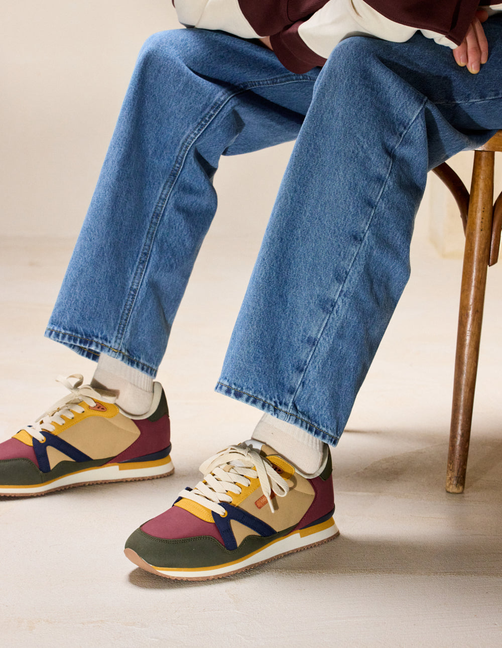 Zapatillas André Low - Caqui Burdeos Mostaza