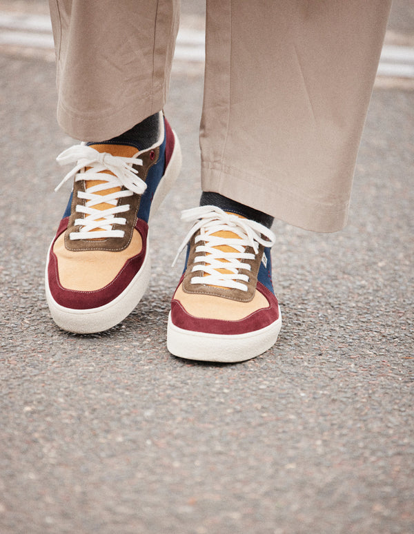 Baskets Basses Arthur - Pourpre Beige Kaki - Homme