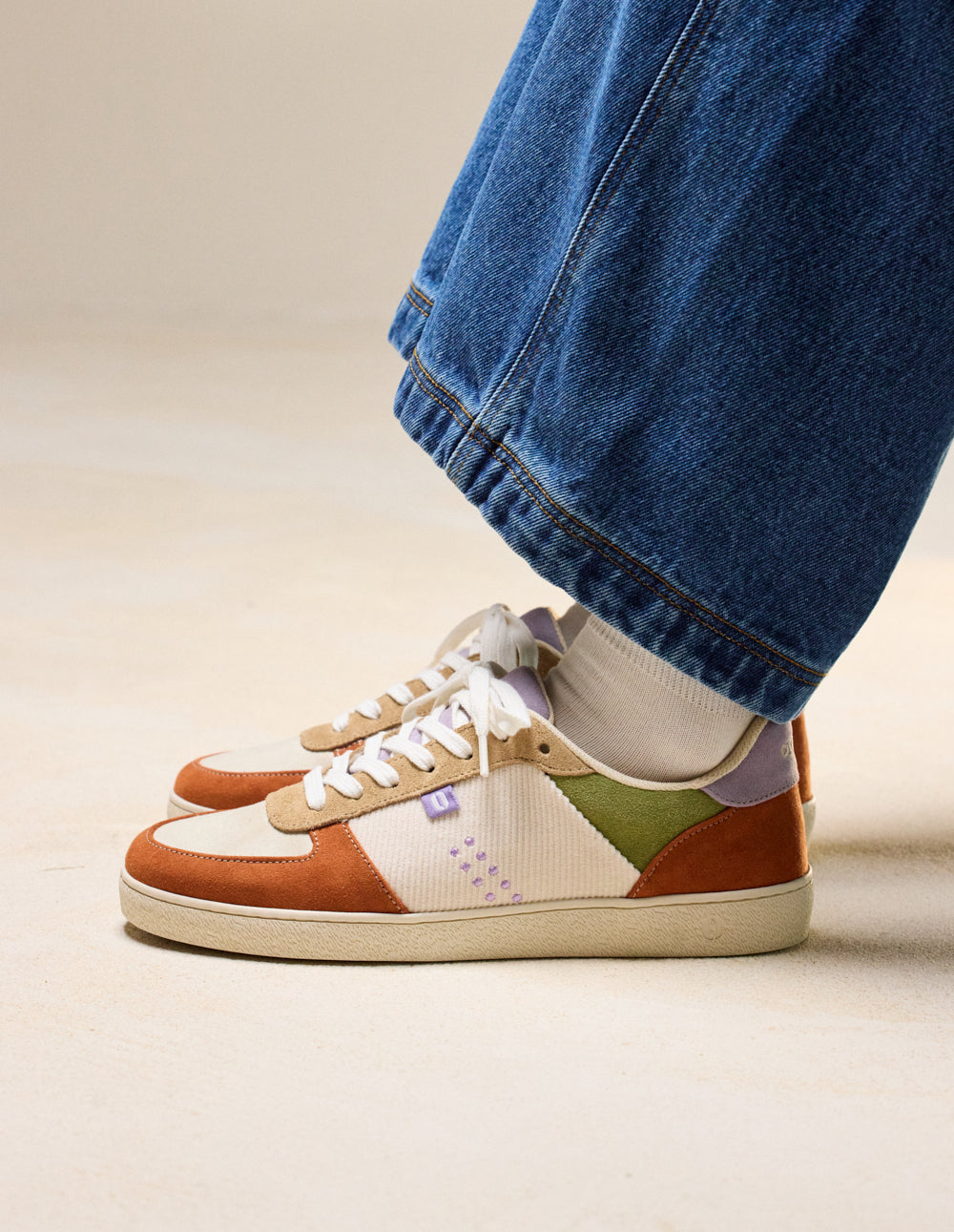 Baskets Basses Marie - Brique Écru Beige - Femme