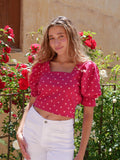 Blusa Burdeos A Lunares Carmi