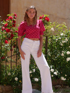 Blusa Burdeos A Lunares Carmi