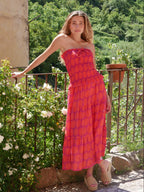 Orange Linen Dress Casiopea