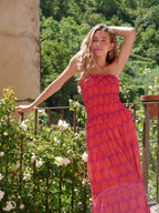 Orange Linen Dress Casiopea