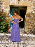Vestido Emily De Rayas Azul Y Rosa