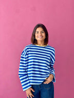 Camiseta Núria Azul Y Amarilla