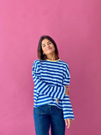 Camiseta Núria Azul Y Amarilla