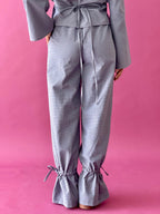 Pantalon Alea Vichy Bleu Et Marron