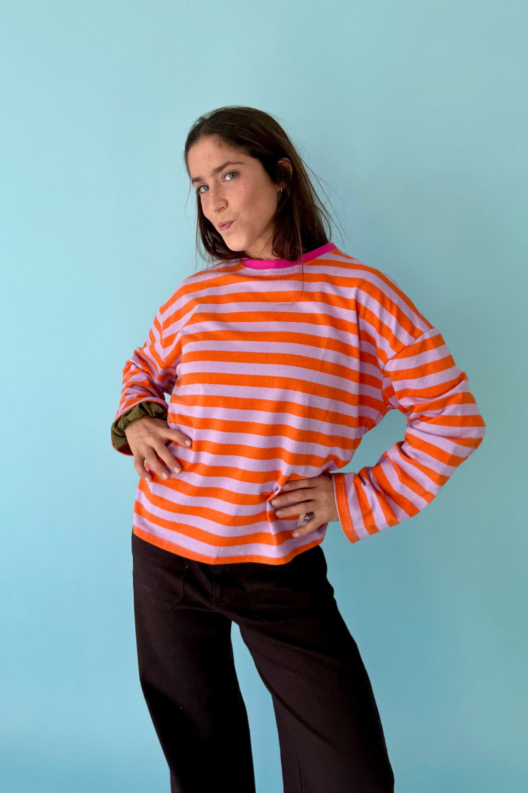 Núria Lavender And Orange T-Shirt