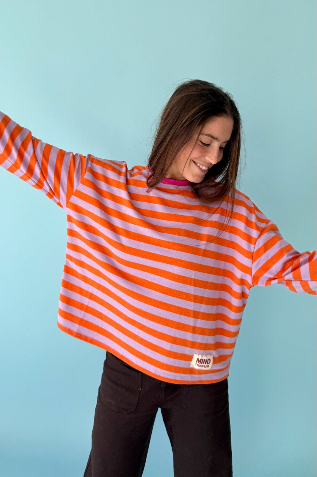 Núria Lavender And Orange T-Shirt