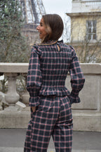 Chía Alia Gray And Red Check Shirt
