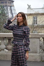 Chía Alia Gray And Red Check Shirt