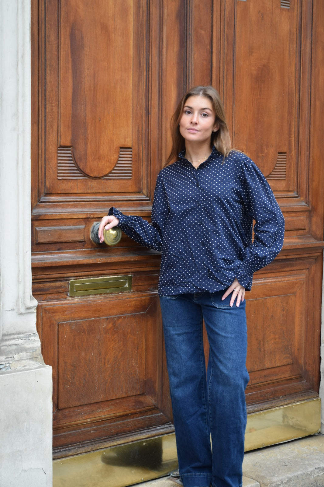 Nina Navy Shirt