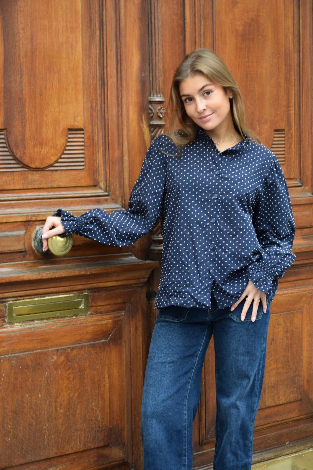 Nina Navy Shirt