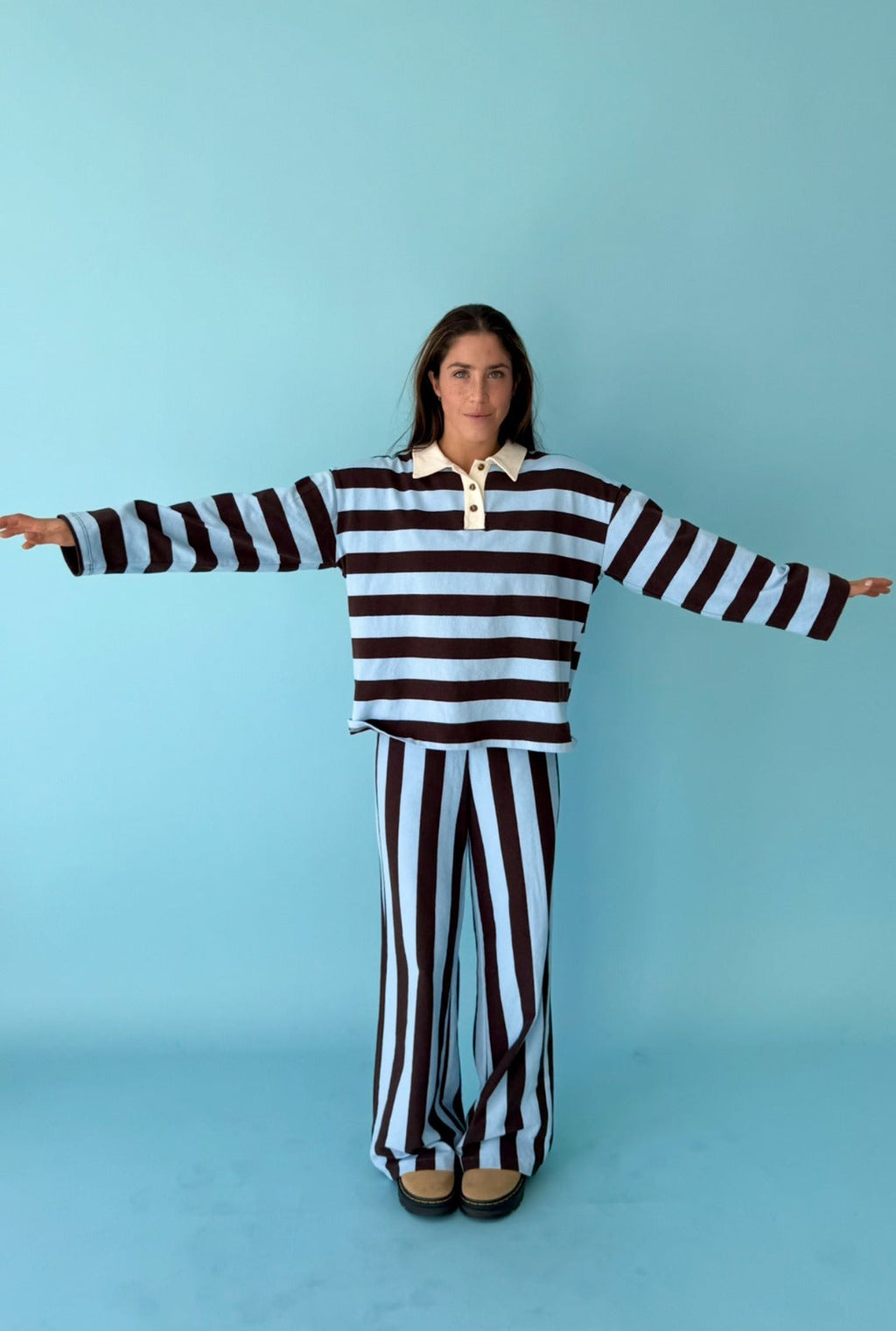 Filipa Brown Y Celeste Pants