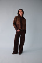 Chaqueta marrón a cuadros Mili