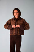 Chaqueta marrón a cuadros Mili