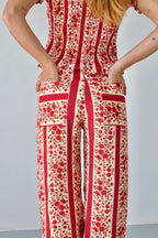Jean Valeria Flowers Red
