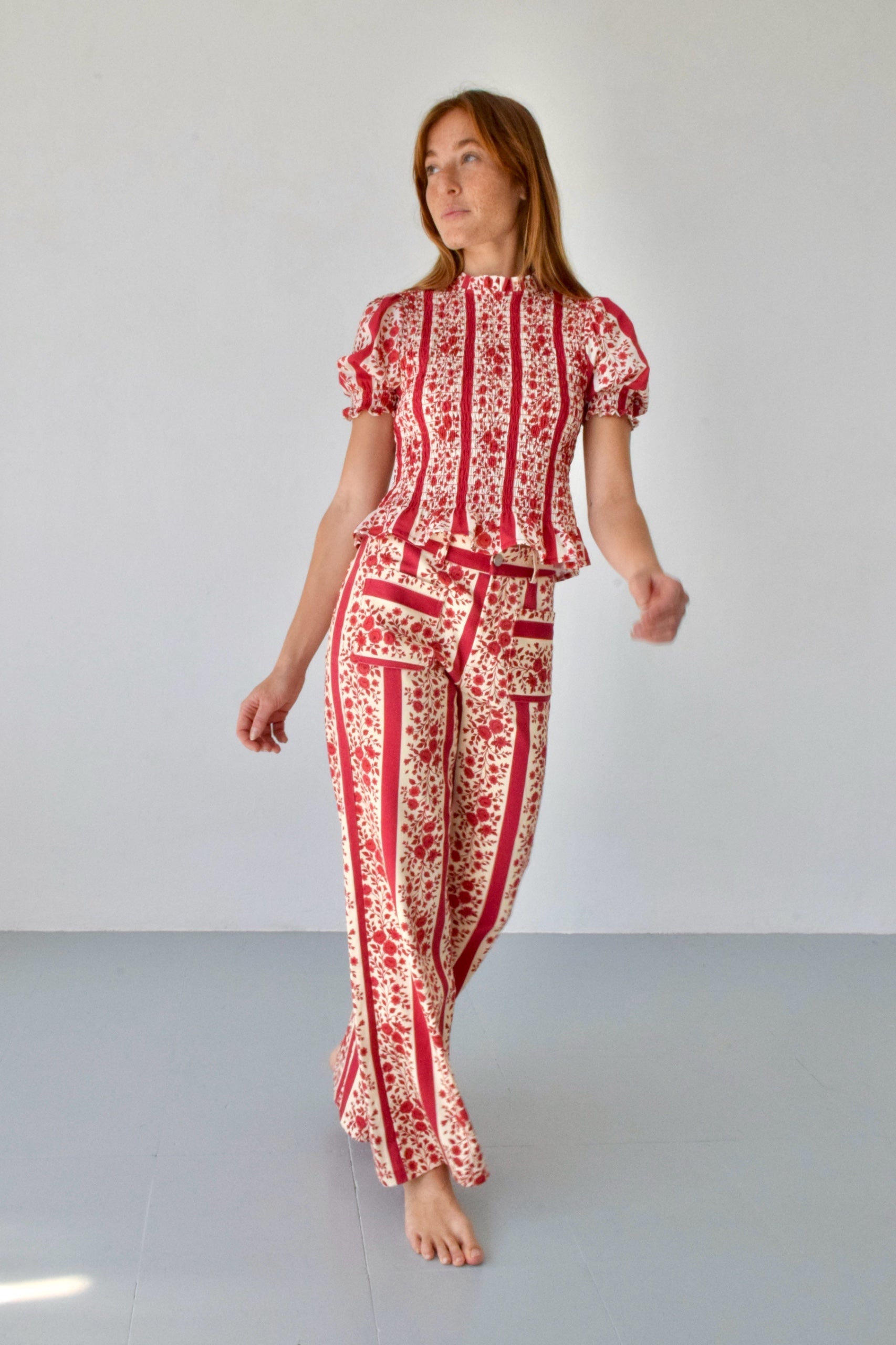 Jean Valeria Flowers Red