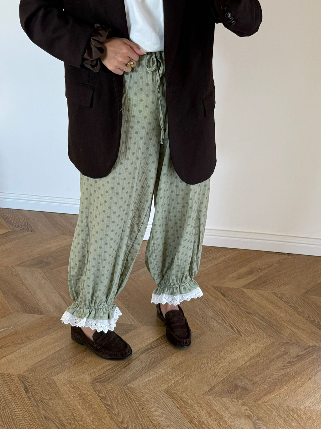 Pantalon Pois Kaki