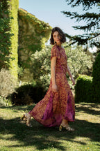Top Jimena Réversible Bougainvillier Et Ocre