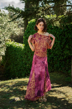 Jupe Jimena Réversible Bougainvillier Et Ocre