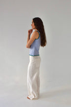 Top Miriam Light Blue and Green