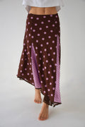 Jupe Jimena Pois Marron Et Rose