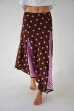 Jupe Jimena Pois Marron Et Rose