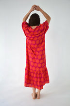 Robe Mica Fleurs Rose