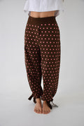 Pantalones Lia de lunares en marrón y rosa